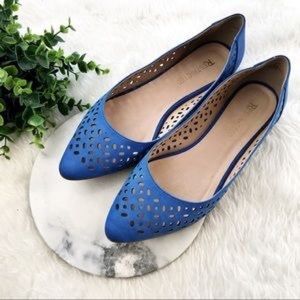 Restricted Novella Pointed Toe Laser Cut Flats